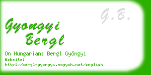 gyongyi bergl business card