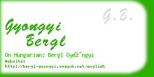 gyongyi bergl business card